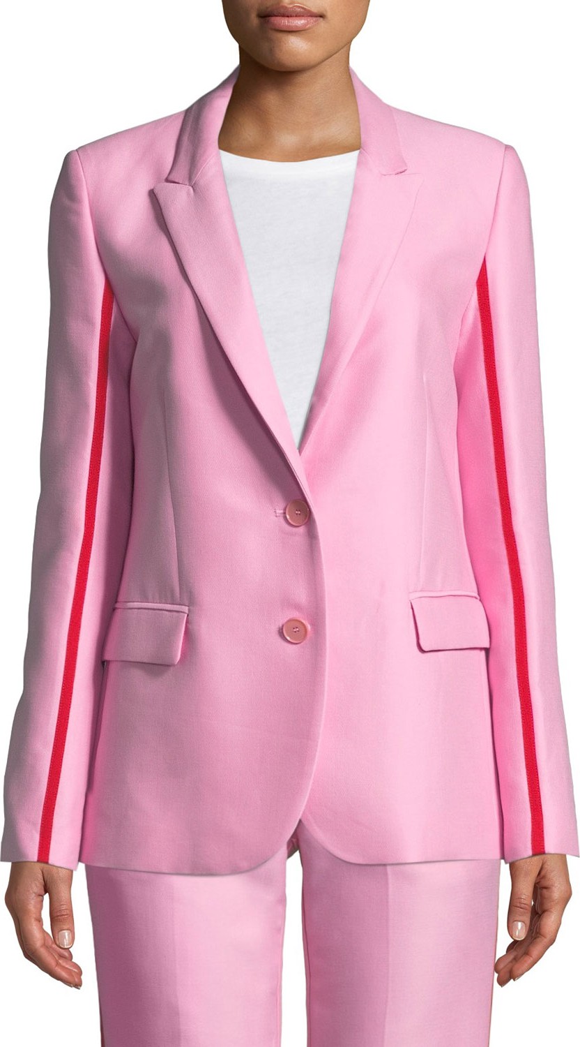 Pinko Racer-Stripe Two-Button Blazer