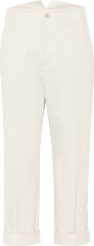 Brunello Cucinelli High-waisted cotton pants
