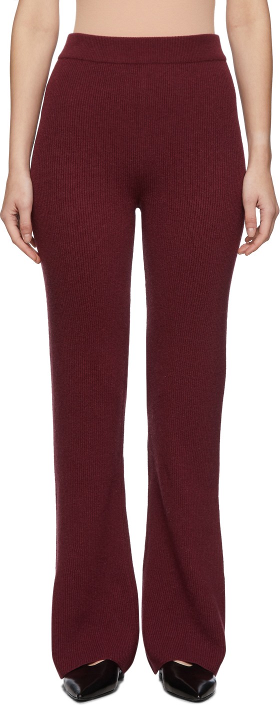 Nanushka Red Cashmere Rib Leba Lounge Pant