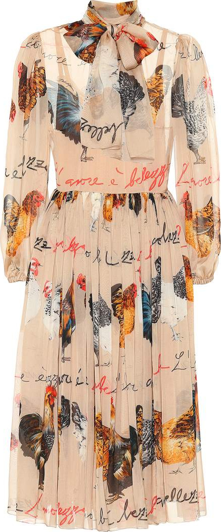 Dolce & Gabbana Printed silk chiffon dress