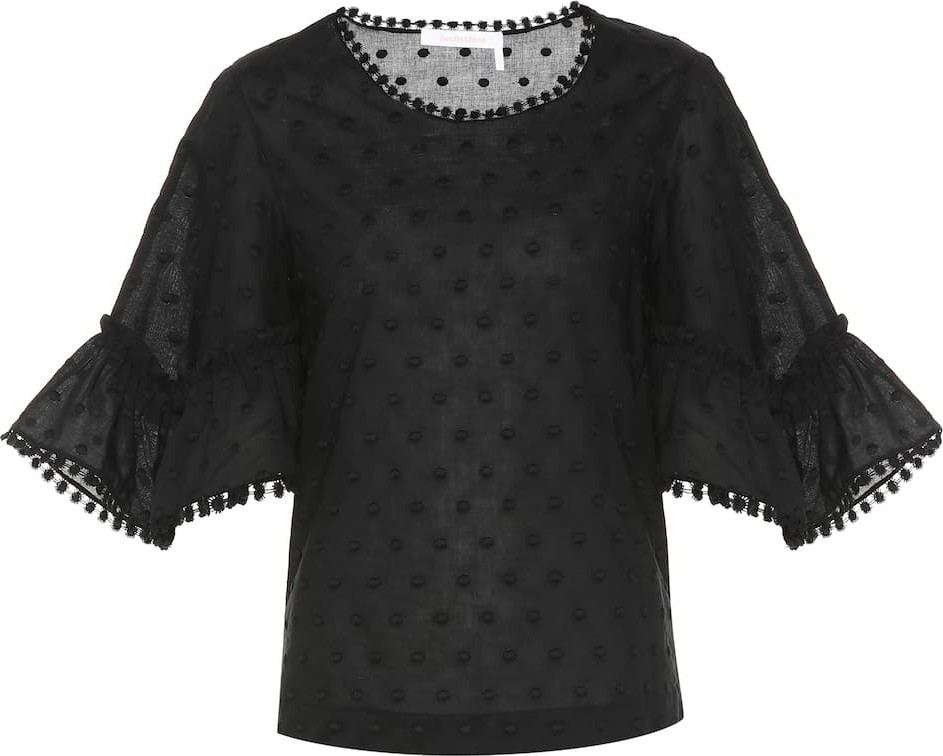 See By Chloé Embroidered cotton top