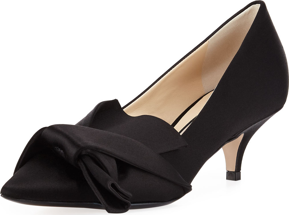 Nº21 Satin Pumps with Knotted Bow