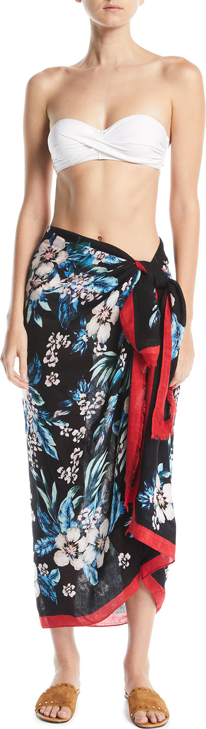DIANE von FURSTENBERG Bolan Floral-Print Linen Coverup