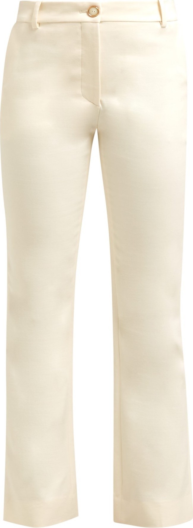 Valentino Mid-rise wool-blend flared trousers