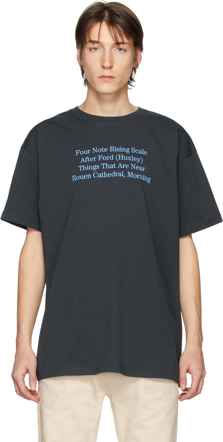 Raf Simons Black 'Four Note' T-Shirt