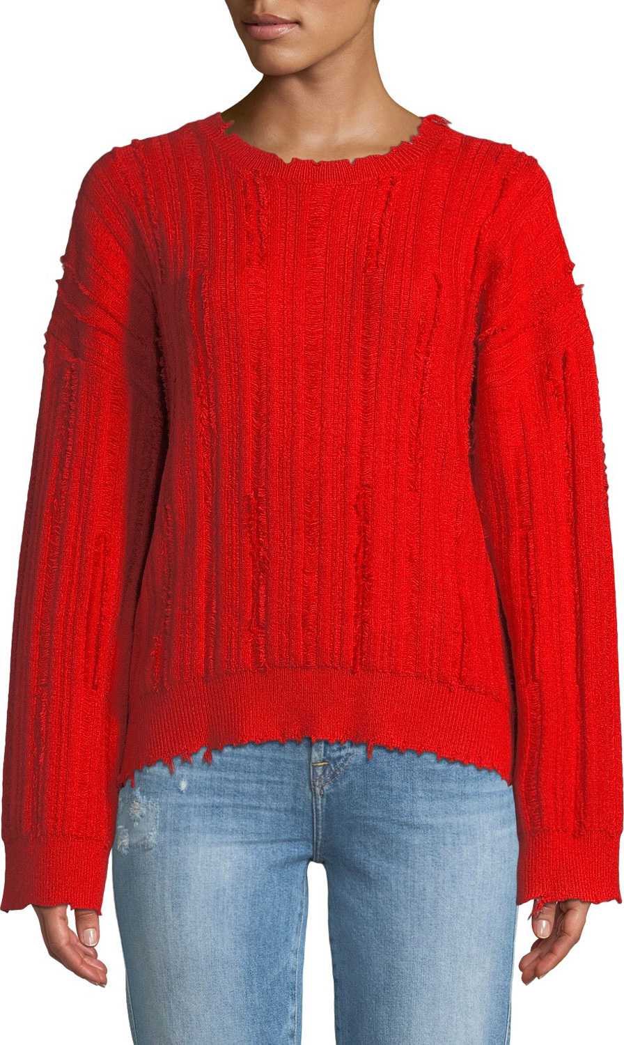 RtA Emmet Distressed Crewneck Sweater