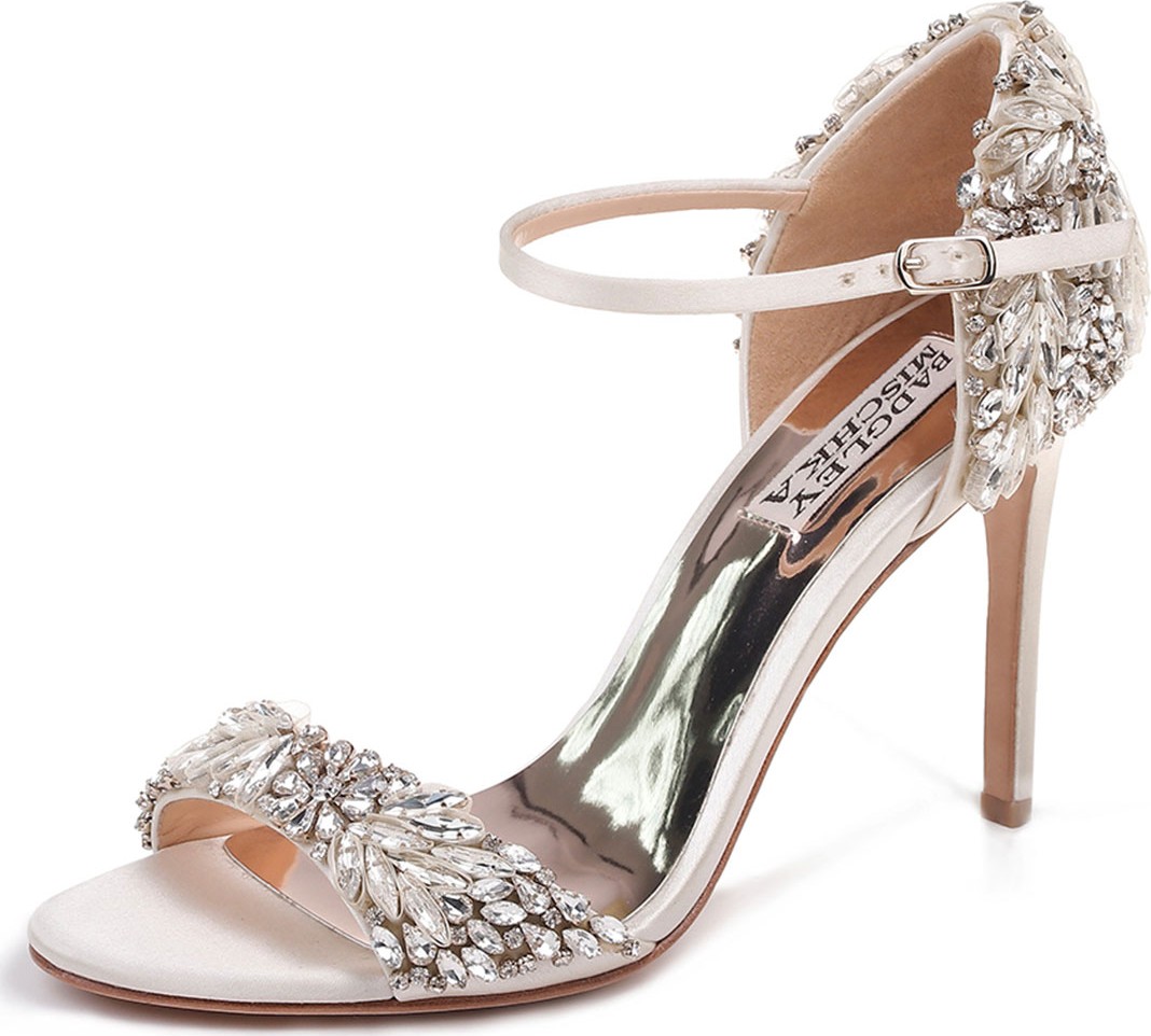 Badgley Mischka Tampa Embellished Satin Sandals
