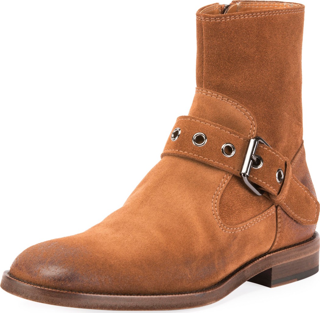 Maison Margiela Men's Suede Monk Buckle Boot