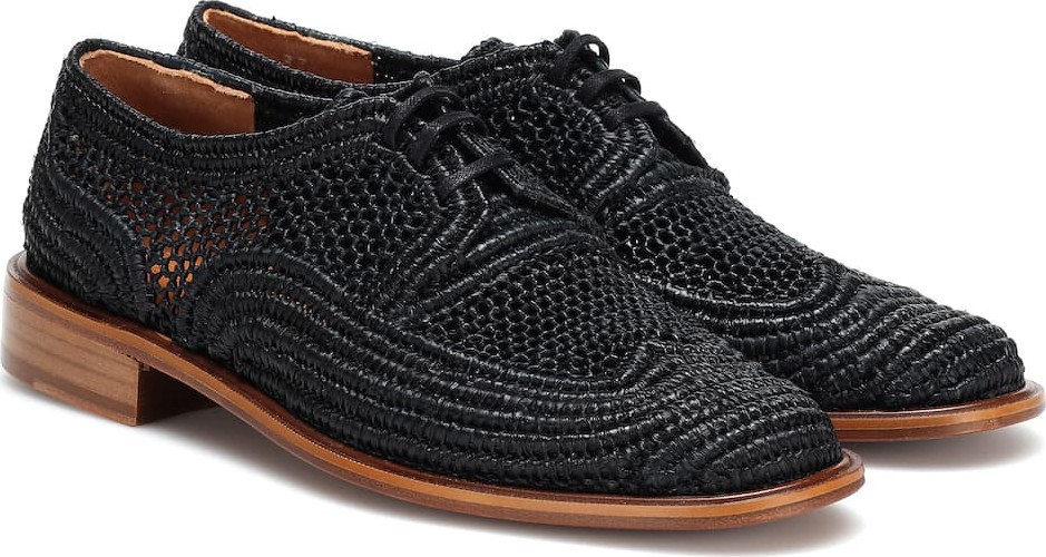 Robert Clergerie Japaille raffia derby shoes