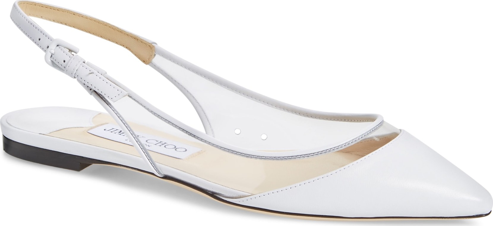 Jimmy Choo Erin Clear Slingback Flat