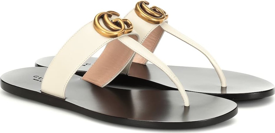 Gucci Double G leather sandals