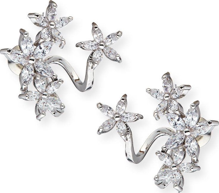 Fallon Double-Vine Cuff Earrings