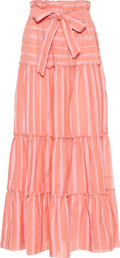 LemLem Taytu cotton-blend maxi skirt