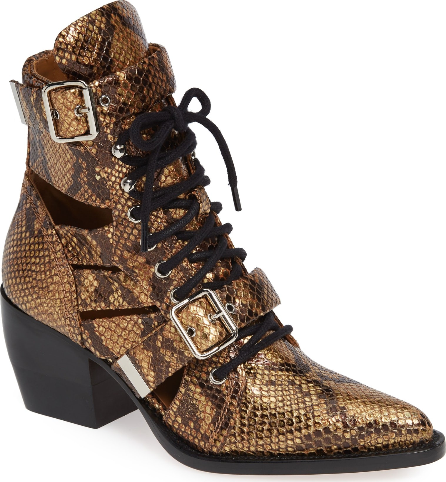 Chloe Rylee Pointy Toe Cage Boot