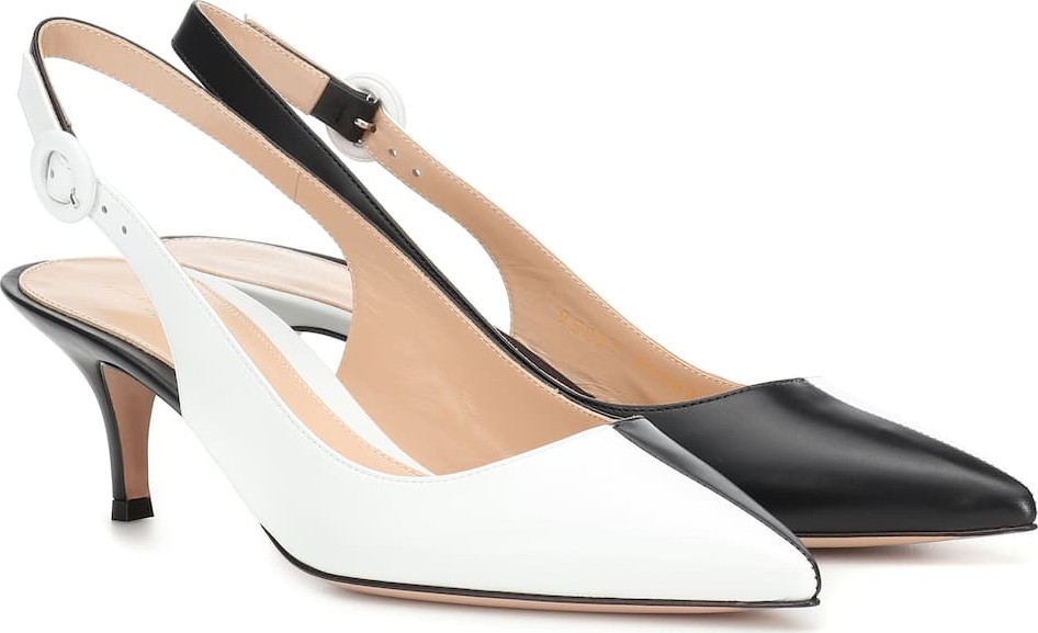 Gianvito Rossi Leather slingback pumps