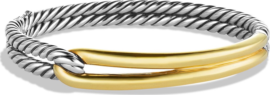 David Yurman Labyrinth Single-Loop Bracelet with Gold