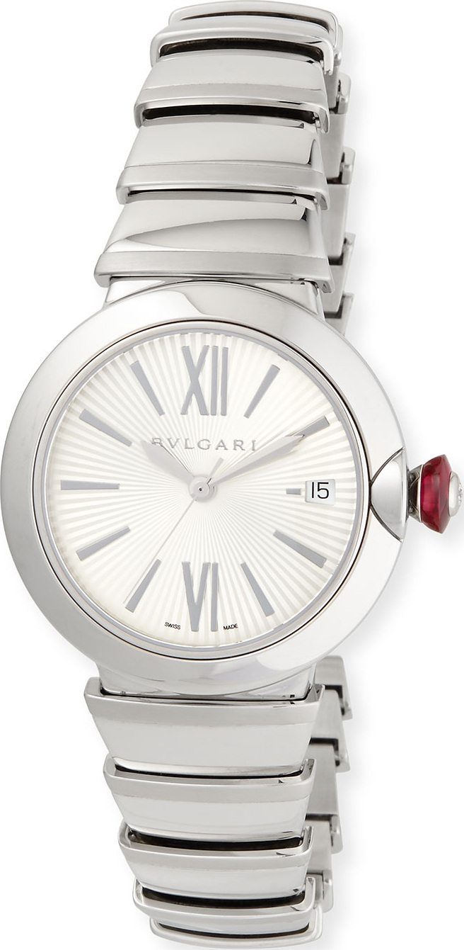 BVLGARI 36mm LVCEA Stainless Steel Watch