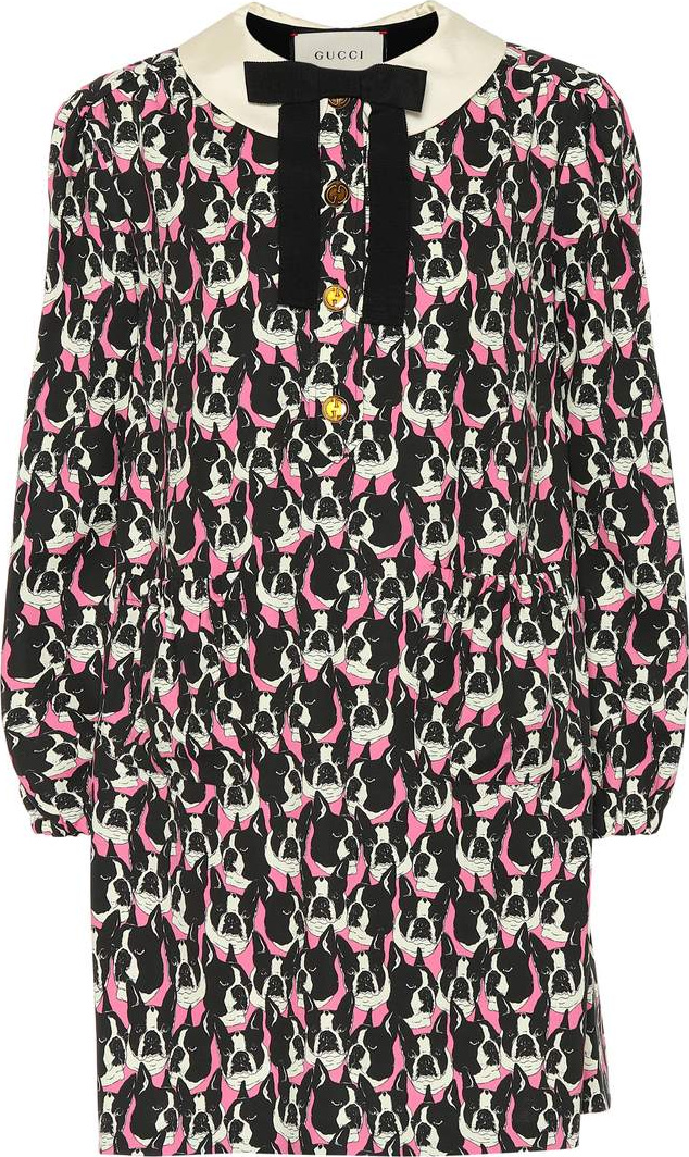 Gucci Dog-printed cotton dress