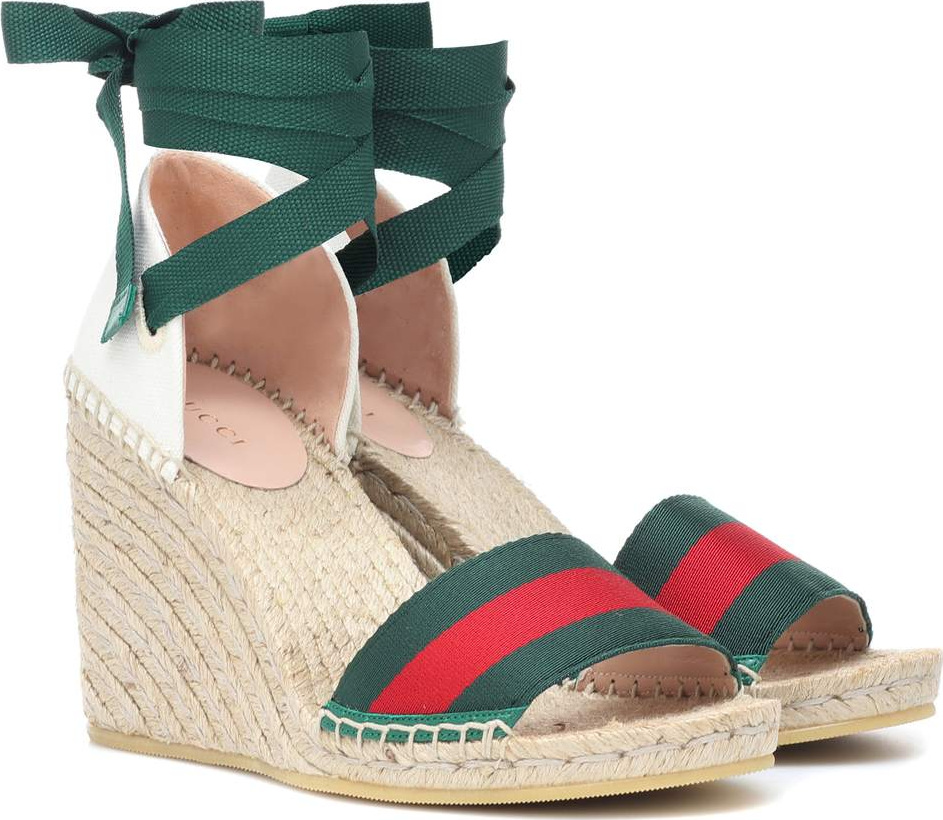 Gucci Sylvie Web platform espadrille