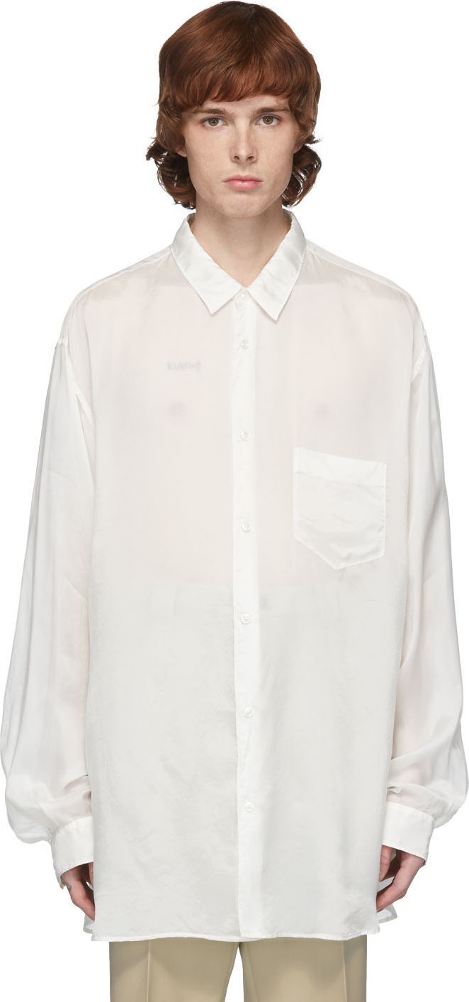 Maison Margiela Off-White Cupro Shirt Maison Margiela Off-White Cupro Shirt