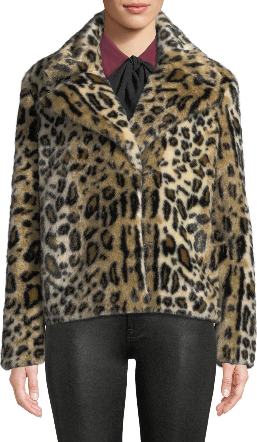 FRAME DENIM Faux-Fur Cheetah-Print Jacket