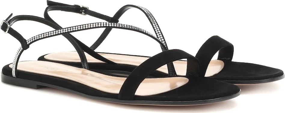 Gianvito Rossi Exclusive to Mytheresa – Camincry embellished suede sandals