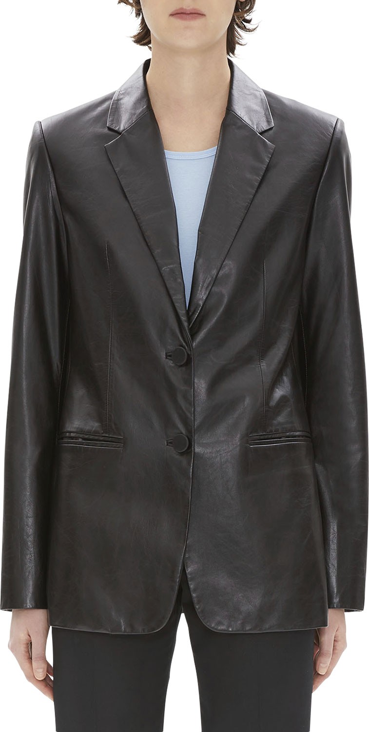 Helmut Lang Two-Button Calf Leather Blazer
