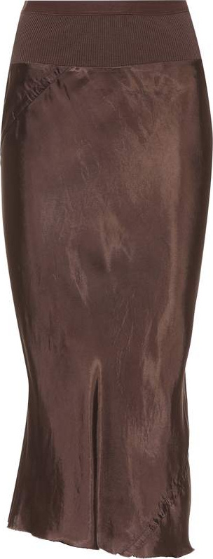 Rick Owens Satin midi skirt