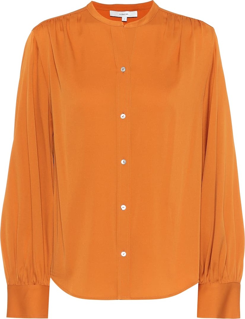 Vince Stretch silk-satin blouse