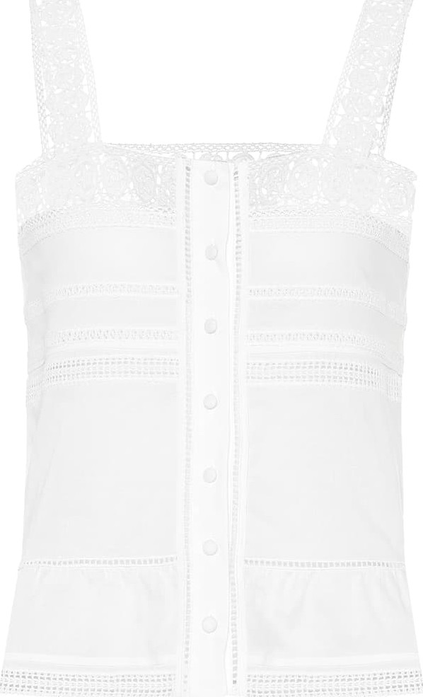 Saint Laurent Crochet-trimmed top