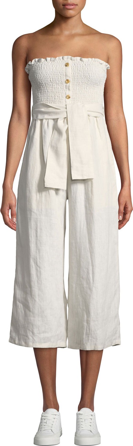 FAITHFULL Lais Belted Sleeveless Wide-Leg Jumpsuit