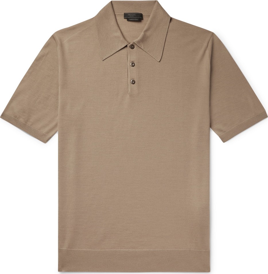 Prada Virgin Wool Polo Shirt