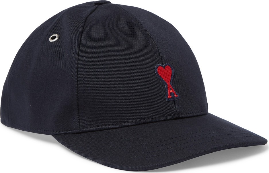 AMI Logo-Appliquéd Cotton-Twill Baseball Cap