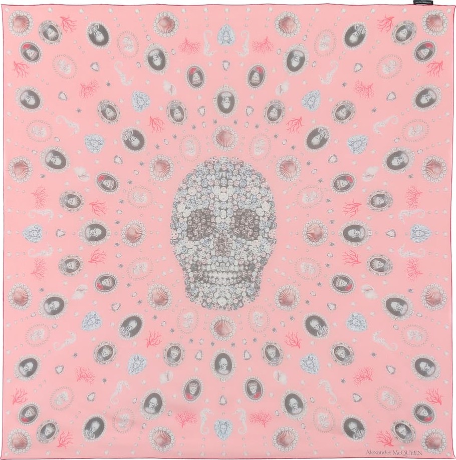 Alexander McQueen Lost At Sea silk chiffon scarf