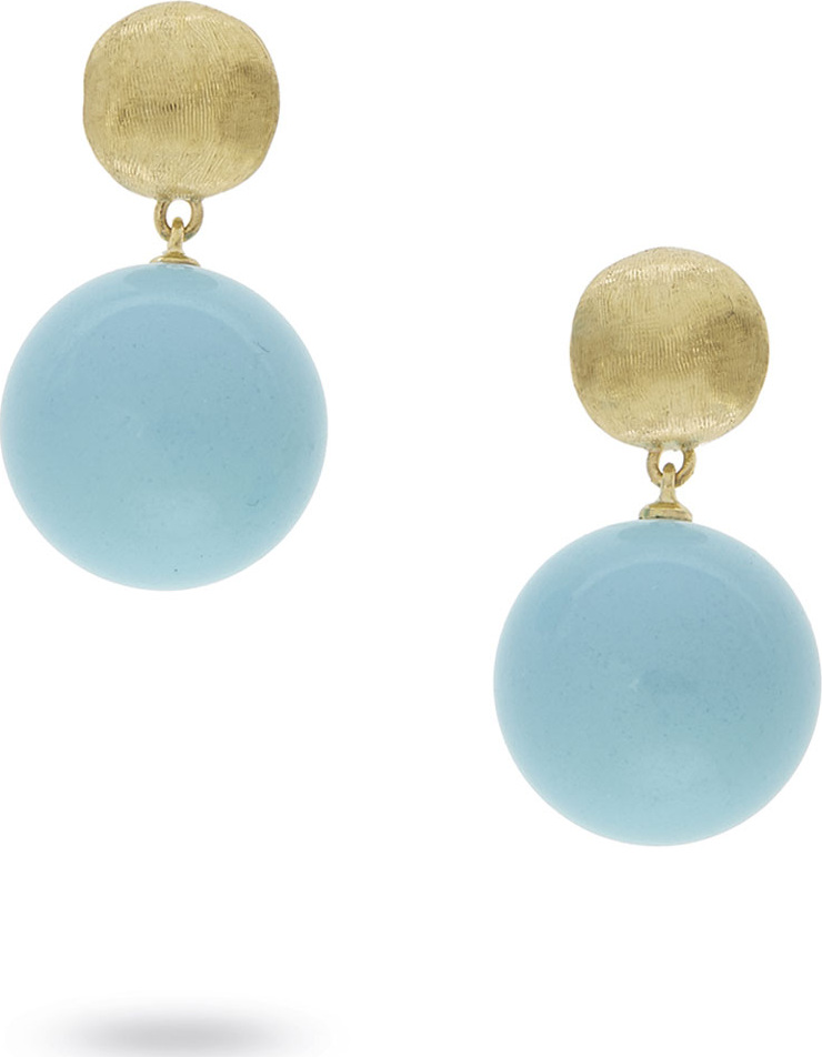 Marco Bicego 18k Gold Africa Small Turquoise Drop Earrings
