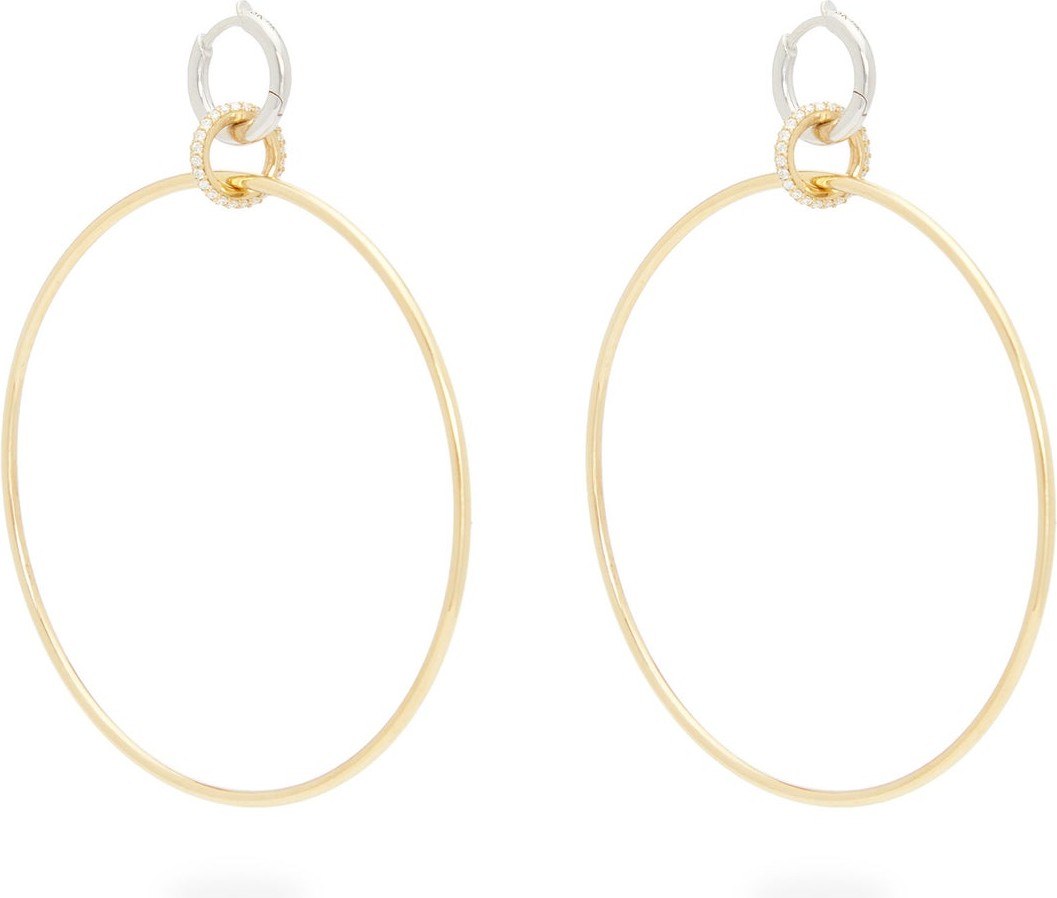 Spinelli Kilcollin Altaire diamond & 18kt gold hoop earrings