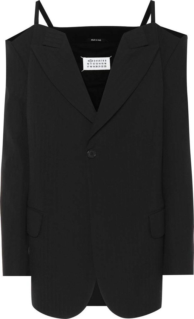 Maison Margiela Off-the-shoulder wool jacket