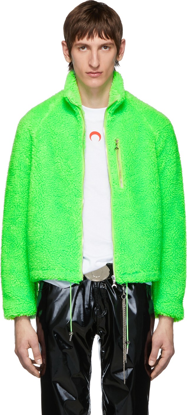 Marine Serre Green Mouton Jacket