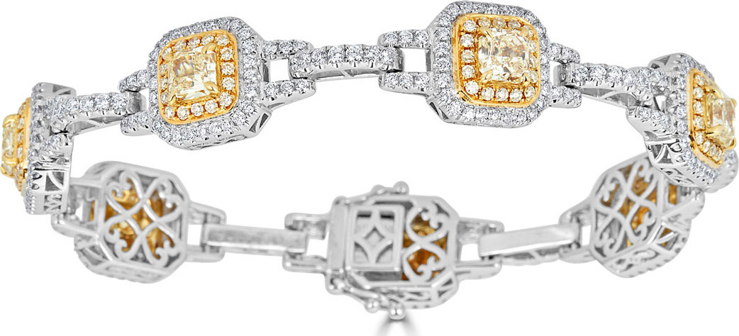 ZYDO Limoncello 18k Gold & 2-Tone Diamond Tennis Bracelet