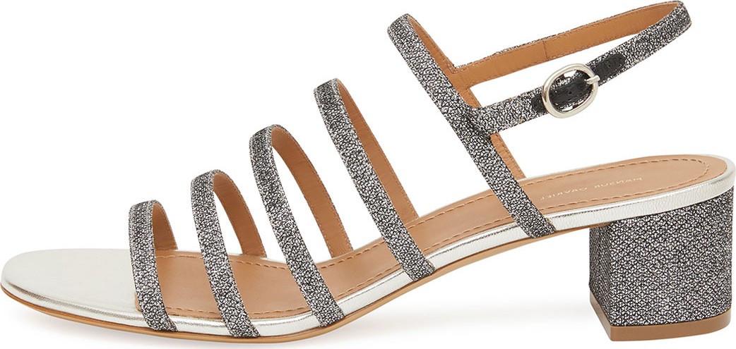 Mansur Gavriel Glitter Strappy 40mm Sandals