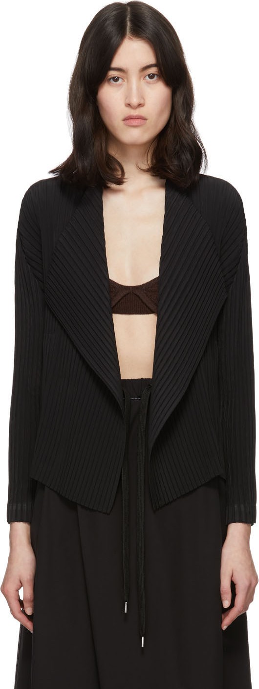 Issey Miyake Black Cuddle Pleats Blazer