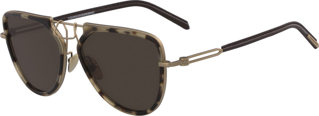 Calvin Klein 205W39NYC Acetate & Metal Aviator Sunglasses
