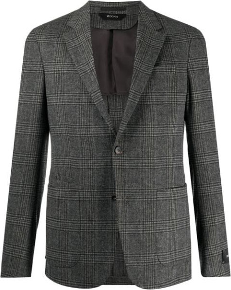 Z Zegna - Single-breasted check blazer