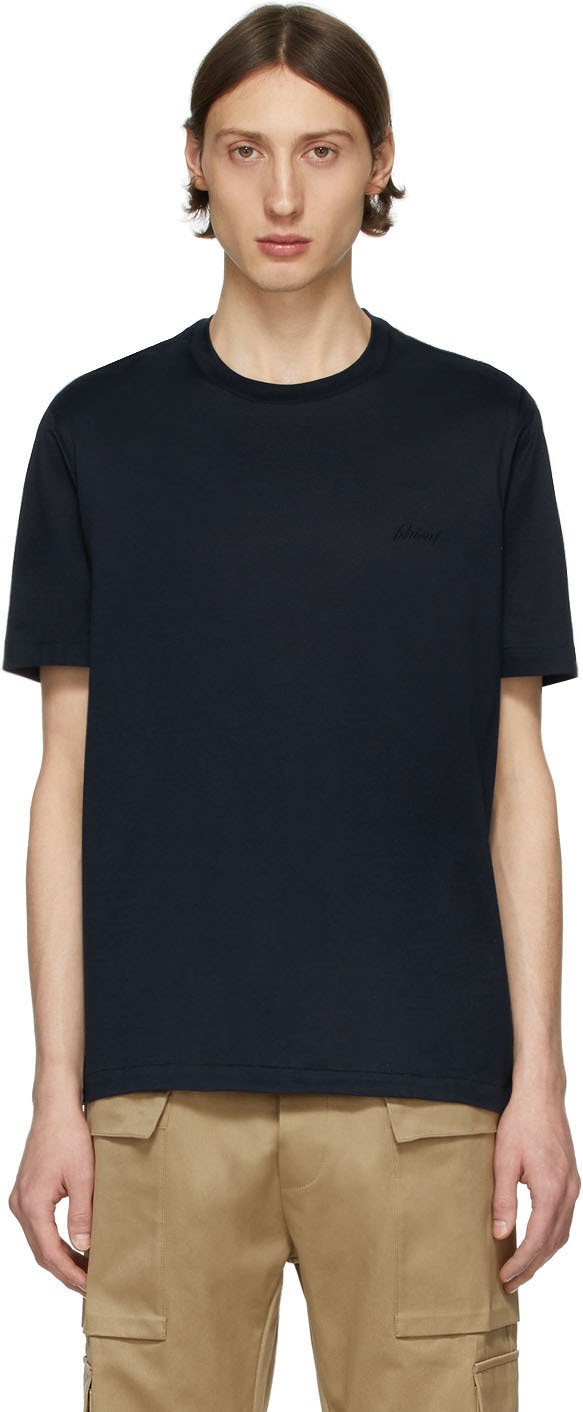 Brioni Navy Logo T-Shirt