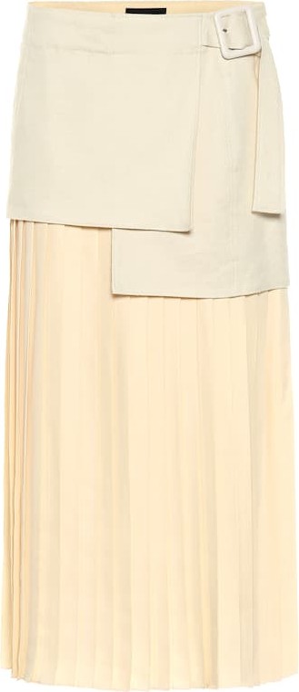 Joseph Billie Bouclé Fuji silk midi skirt
