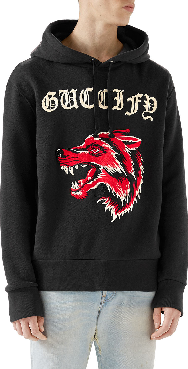 Gucci Wolf Head Hooded Sweatshirt