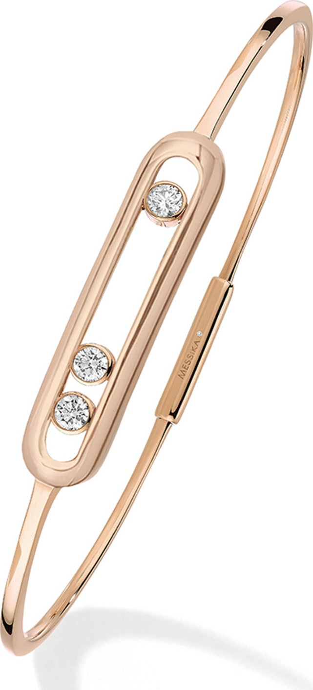 Messika Thin Move Bangle in 18K Pink Gold, Size M