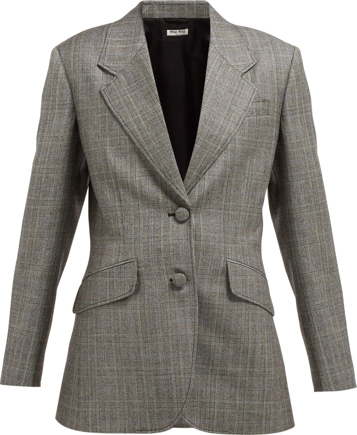 Miu Miu Prince of Wales-checked wool blazer