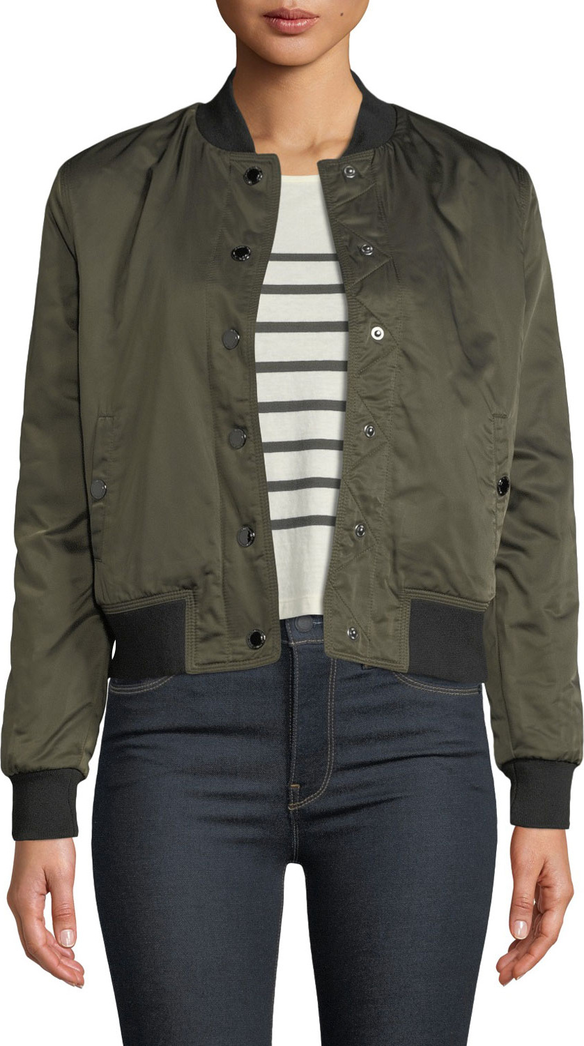 Hudson Snap-Front Bomber Jacket