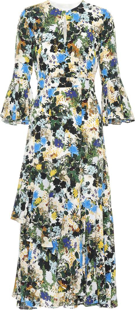 Erdem Floral-printed silk dress